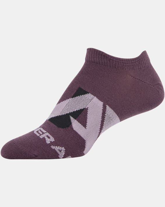 Women's UA Essential No Show – 6-Pack Socks, Purple, pdpMainDesktop image number 1